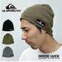 クイックシルバー Quiksilver CUSHY スカルニット帽 ロゴパッチ メンズ レディース 冬 秋 ニットキャップ スキー スノーボード シングル 帽子 ブランド ニットキャップ