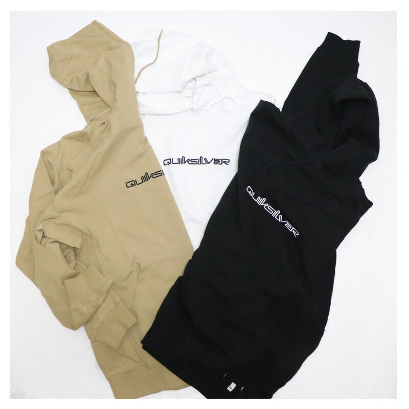 クイックシルバー パーカー QUIKSILVER OMNI EMBROIDERY HOODIE プルオーバー メンズ レディース 裏毛 シンプル ロゴ刺繍 サファー サーフィン スノーボード ベージュ