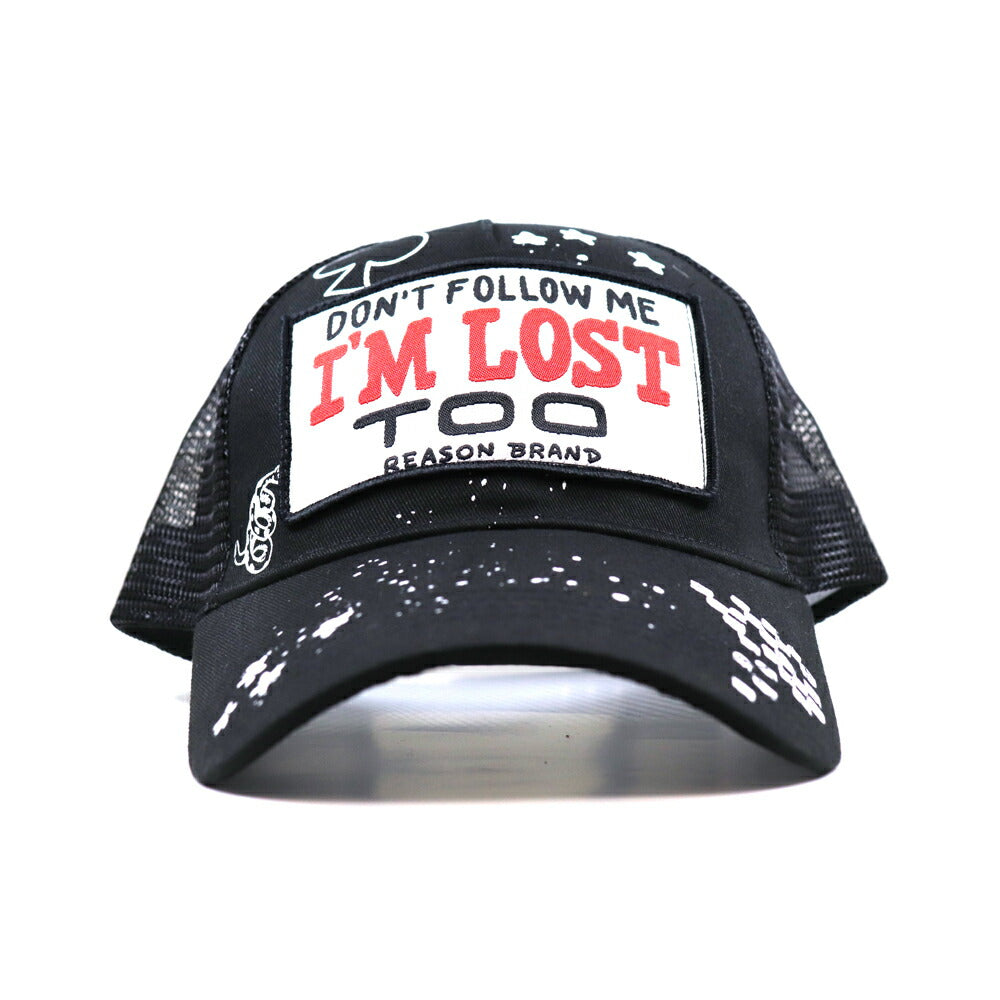 リーズンクロージング Reason Clothing メッシュキャップ im lost too スター キャップ フリーサイズ 帽子 メッシュ 大きいサイズ バイカー ライダー アジャスタベルト