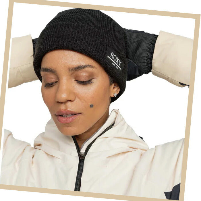 ロキシー ニット帽 Roxy FOLKER BEANIE レディース ガールズ 秋 冬 カフニット ビーニー スキー スノーボード 通勤 通学 白 黒 緑 ピンク フリーサイズ ERJHA04288