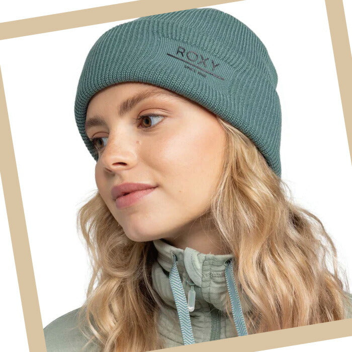 ロキシー ニット帽 Roxy FOLKER BEANIE レディース ガールズ 秋 冬 カフニット ビーニー スキー スノーボード 通勤 通学 白 黒 緑 ピンク フリーサイズ ERJHA04288