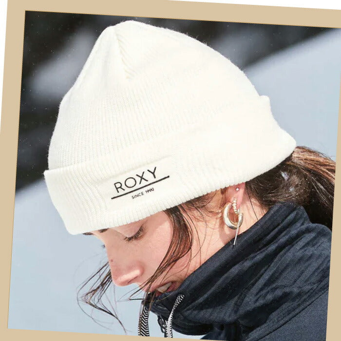 ロキシー ニット帽 Roxy FOLKER BEANIE レディース ガールズ 秋 冬 カフニット ビーニー スキー スノーボード 通勤 通学 白 黒 緑 ピンク フリーサイズ ERJHA04288