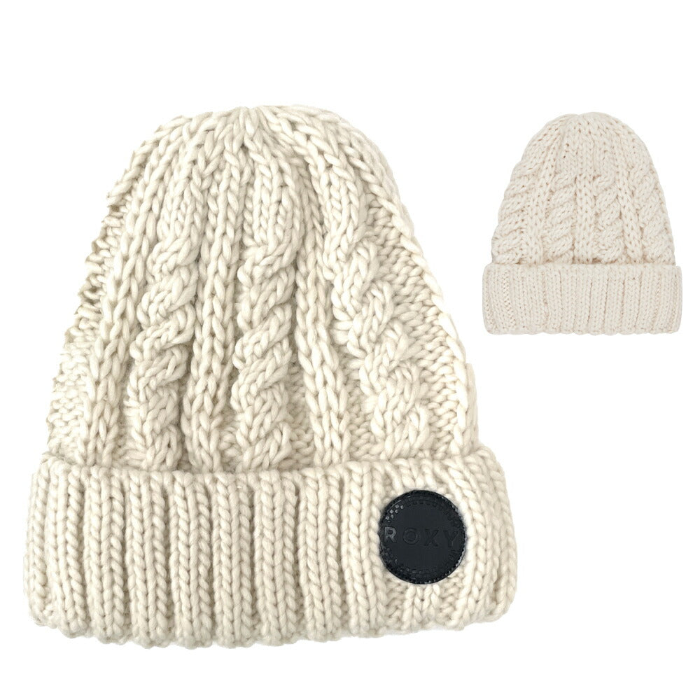 ロキシー ニット帽 ニットキャップ ハーフフリースライナー付き Roxy TRAM BEANIE レディース 女の子 スキー スノーボード かわいい ざっくり編み リブ編 冬 雪山