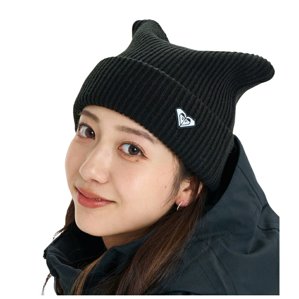 ロキシー 猫耳ニット帽 ROXY ウィメンズ ROXY SQUARE BEANIE 猫耳ビーニー 撥水加工