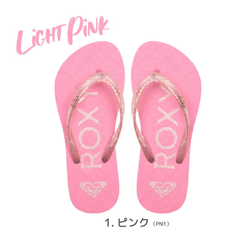 ROXY ロキシー 子供用 ビーチサンダル ビーサン キッズ ガールズ RG VIVA SPARKLE 小学生 プール 海 夏 くつ かわいい 海水浴