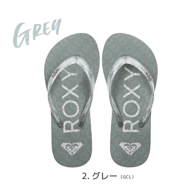 ROXY ロキシー 子供用 ビーチサンダル ビーサン キッズ ガールズ RG VIVA SPARKLE 小学生 プール 海 夏 くつ かわいい 海水浴