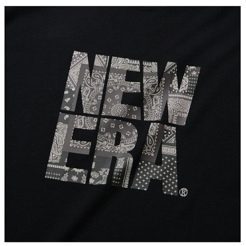 ニューエラ Tシャツ ペイズリー スクエアロゴ メンズ レディース NEW ERA コットン Tシャツ ベーシック  ニューエラー シャツ 夏 定番 ロゴ 帽子 キャップ 半袖 夏