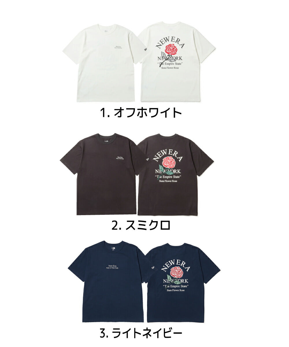 ニューエラ Tシャツ バラ 薔薇 WAS CT TEE STATE FLOWER メンズ レディース NEW ERA コットン Tシャツ ベーシック ニューエラー シャツ 夏 定番 ロゴ 帽子 キャップ 半袖 夏