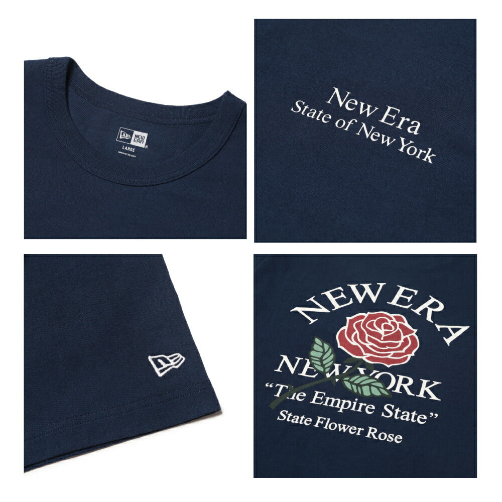 ニューエラ Tシャツ バラ 薔薇 WAS CT TEE STATE FLOWER メンズ レディース NEW ERA コットン Tシャツ ベーシック ニューエラー シャツ 夏 定番 ロゴ 帽子 キャップ 半袖 夏