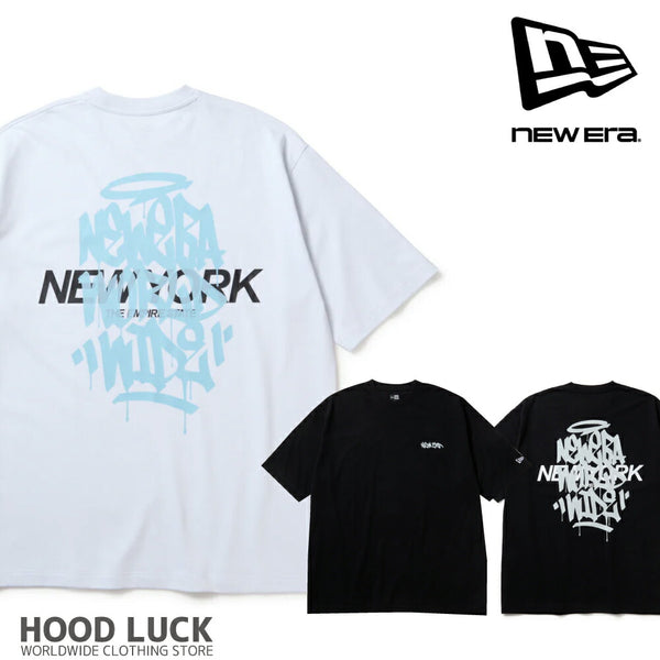 ニューエラ Tシャツ NEW ERA コットン Tシャツ 半袖 オーバーサイズド コットン Tシャツ Tagging ニューエラー ッグラフィティー タギング HIP HOP ストリート ファッソン メンズ レディース