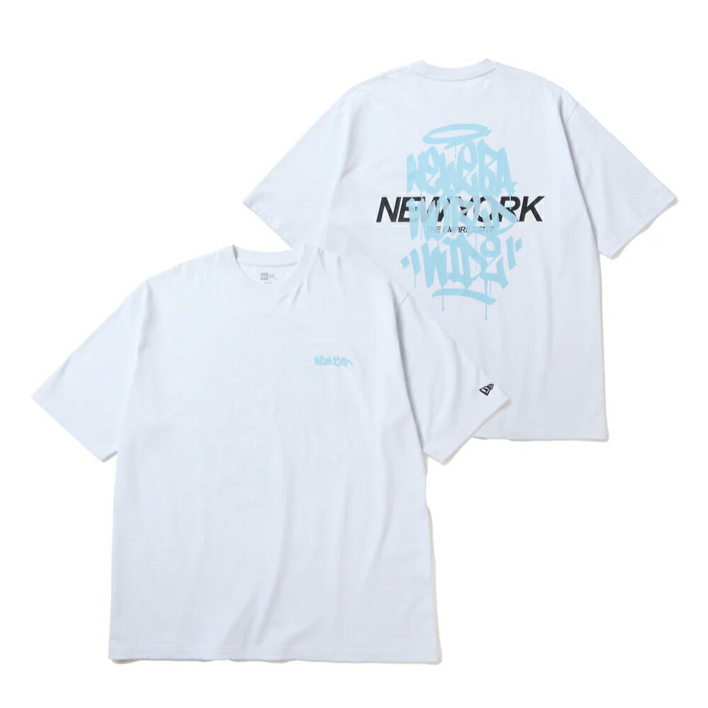 ニューエラ Tシャツ NEW ERA コットン Tシャツ 半袖 オーバーサイズド コットン Tシャツ Tagging ニューエラー ッグラフィティー タギング HIP HOP ストリート ファッソン メンズ レディース