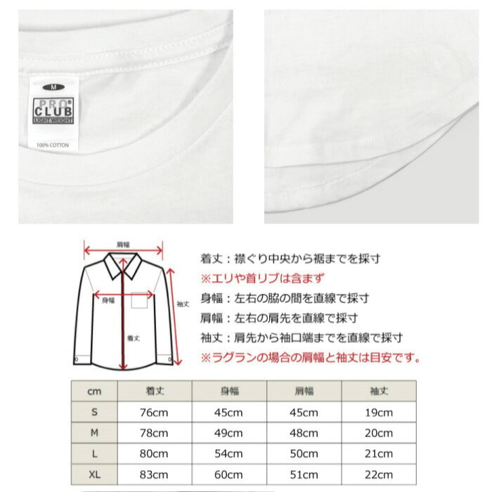 プロクラブ ロング丈 Tシャツ PRO CLUB Tシャツ  Curved Hem Tall Tee 半袖Ｔシャツ 無地 インナー メンズ HIP HOP B系 ローライダー ストリート 大きいサイズ