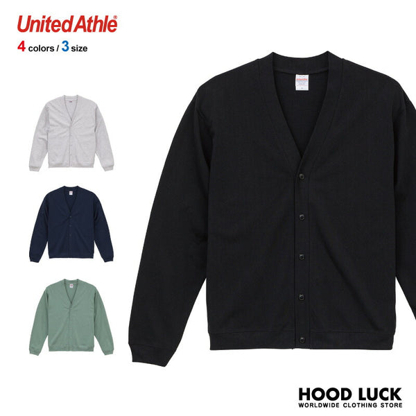 ユナイテッドアスレ UNITEDATHLE 10.0オンス コットン ジャージー ルーズフィット カーディガン メンズ レディース 黒/グレー/グリーン/ネイビー/M/L/XL