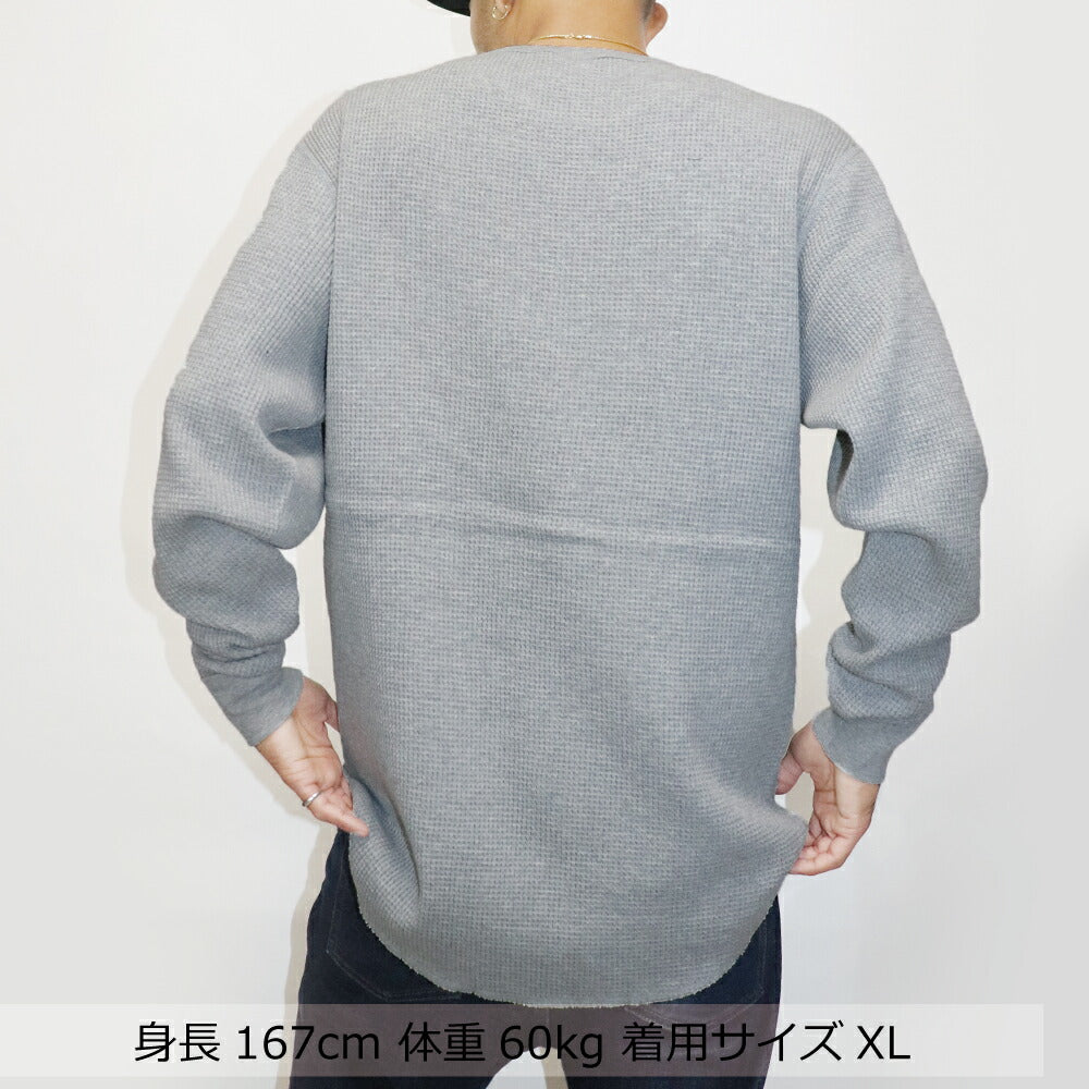 サーマル ロンt ロングtシャツ 長袖Tシャツ ワッフル生地 メンズ アール ロング丈 tシャツ 無地 アール丈 コットン100 ラウンド ゆったり 秋 冬 丈長 韓国 hiphop カニー