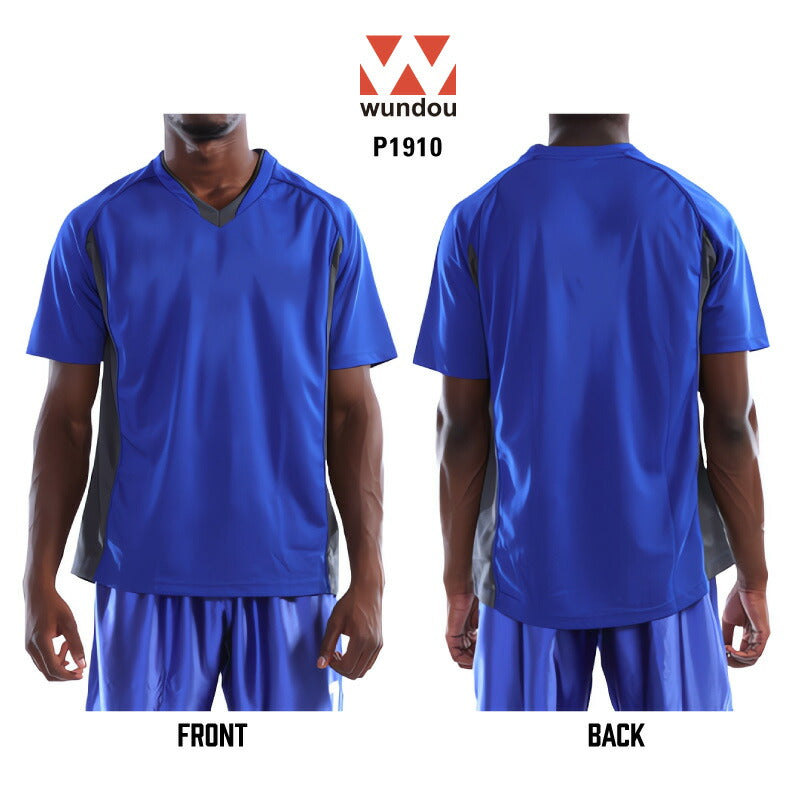ドライ サッカー 半袖 Tシャツ 大人 メンズ WUNDOU 送料無料 ウンドウ P1910 ゲームシャツ 吸汗 速乾 練習着 部活 試合用 ユニフォーム フットサル ウェア ユース S-XXL 白 黒 オレンジ