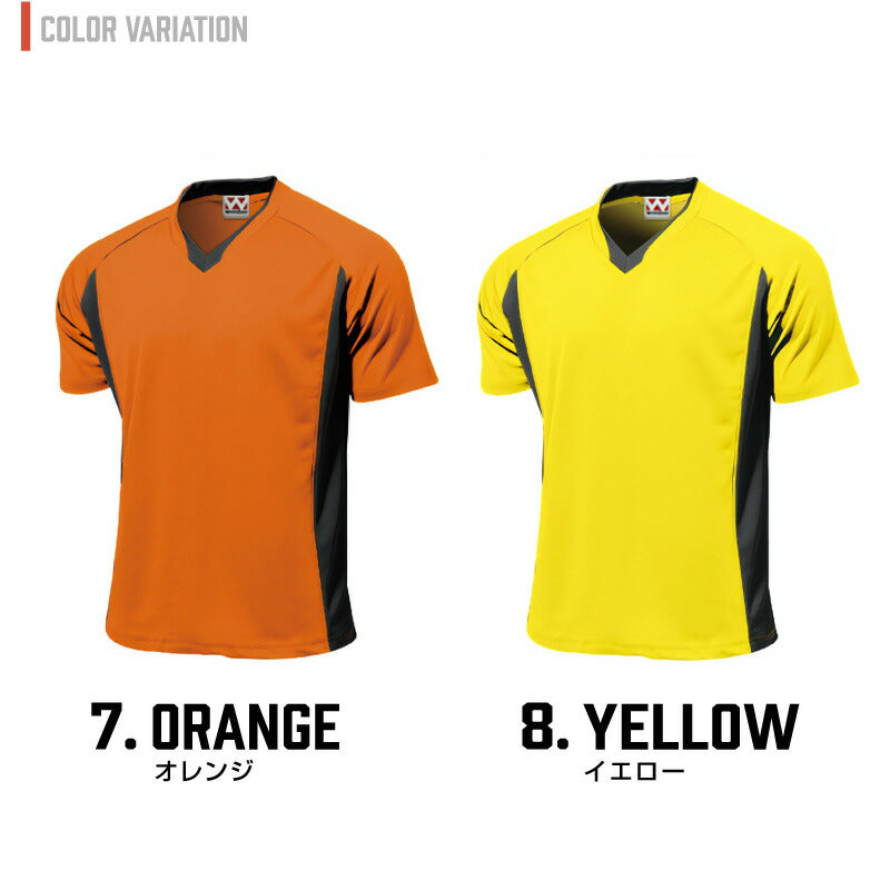 ドライ サッカー 半袖 Tシャツ 大人 メンズ WUNDOU 送料無料 ウンドウ P1910 ゲームシャツ 吸汗 速乾 練習着 部活 試合用 ユニフォーム フットサル ウェア ユース S-XXL 白 黒 オレンジ