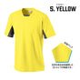 ドライ サッカー tシャツ メンズ 大人半袖 WUNDOU 送料無料 ウンドウ サッカー ゲームシャツ P1940 吸汗 速乾 フットサル 練習着 部活 試合用 ストライプライン ユニフォーム フットサル ウェア XS-XXL 白 黒