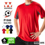 ドライ サッカー tシャツ メンズ 子供 ジュニア ユース 半袖 WUNDOU 送料無料 ウンドウ サッカー ゲームシャツ P1940 吸汗 速乾 フットサル 練習着 部活 試合用 ストライプライン ユニフォーム フットサル ウェア 130-150
